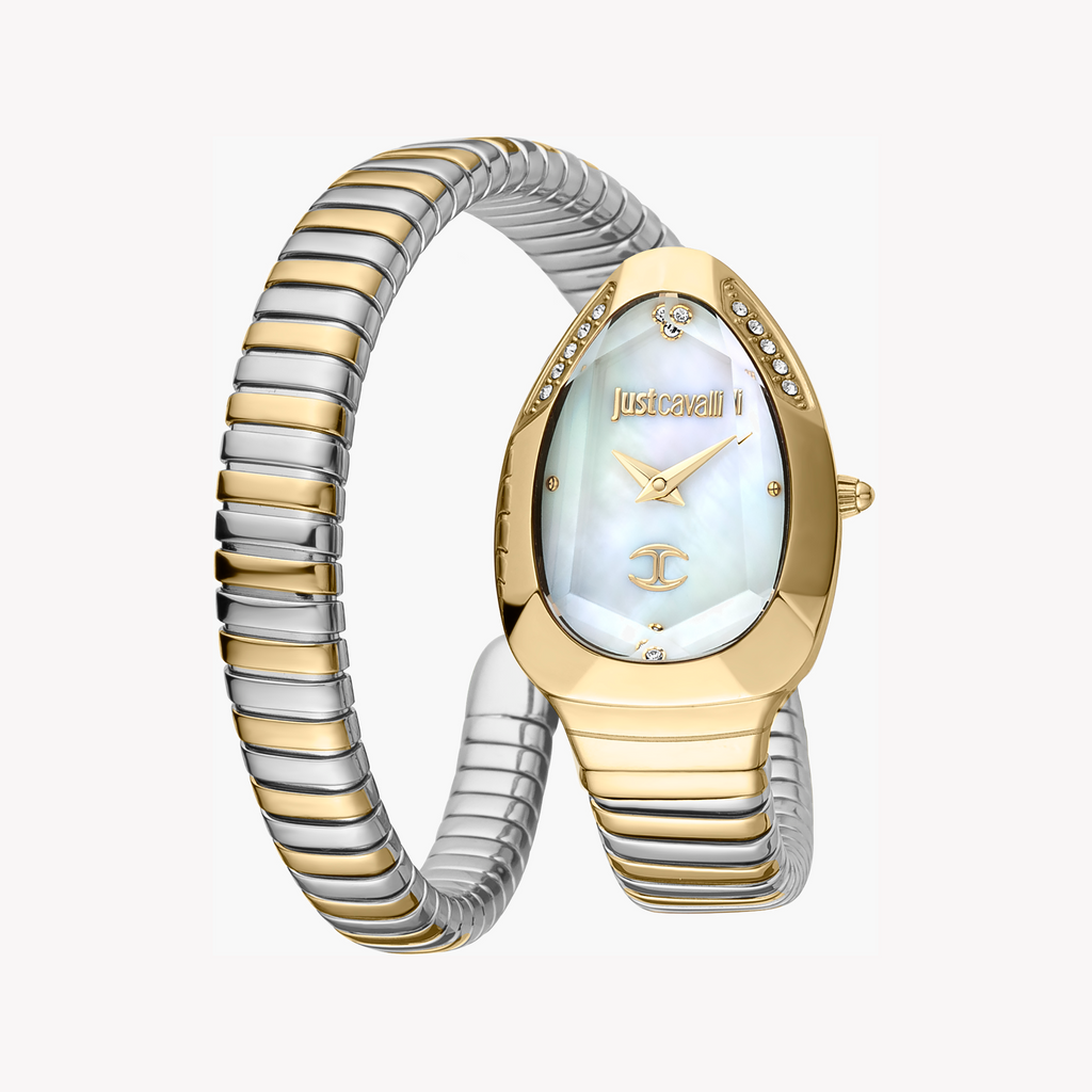 JUST CAVALLI JC1L208M0065 - ELEGANT GLAMOUR WOMEN'S WATCH WITH GOLD & SILVER TWO-TONE BAND