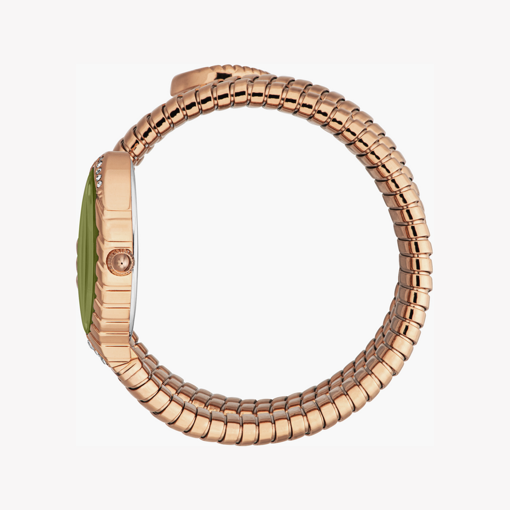 JUST CAVALLI JC1L323M0045 ROSE GOLD SPLENDOR - STYLISH WOMEN'S WATCH WITH OLIVE DIAL