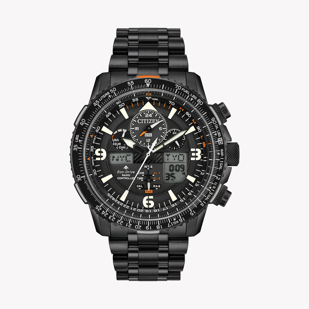 CITIZEN ECO-DRIVE JY8085-81E BLACK DUAL TIME MEN'S WATCH - INNOVATIVE PERFORMANCE & STYLE