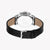 ESPRIT MEN'S TIMELESS ELEGANCE - BLACK LEATHER & SILVER DIAL STAINLESS STEEL WATCH