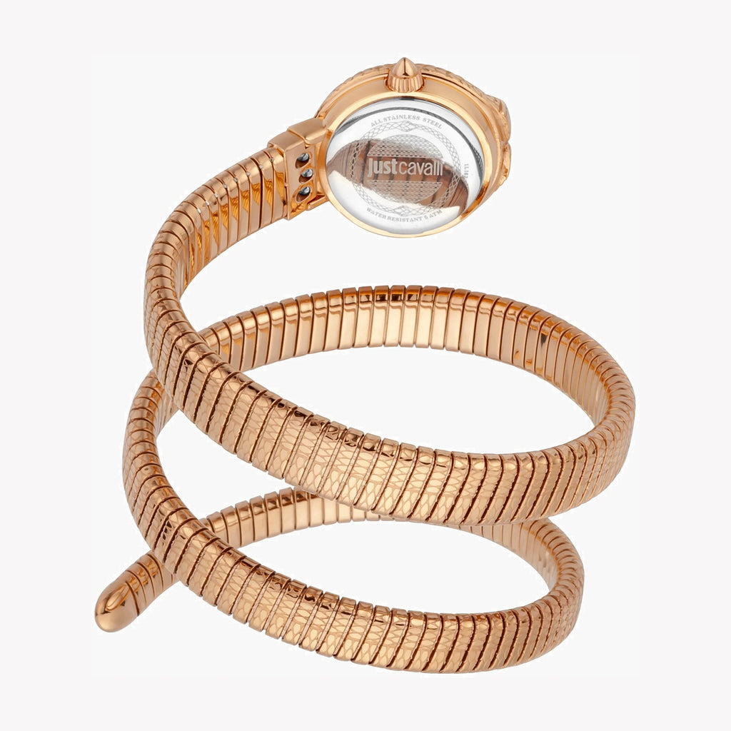 JUST CAVALLI Women's Watch with Rose Gold Stainless Steel Case and Rose Gold Stainless Steel Band