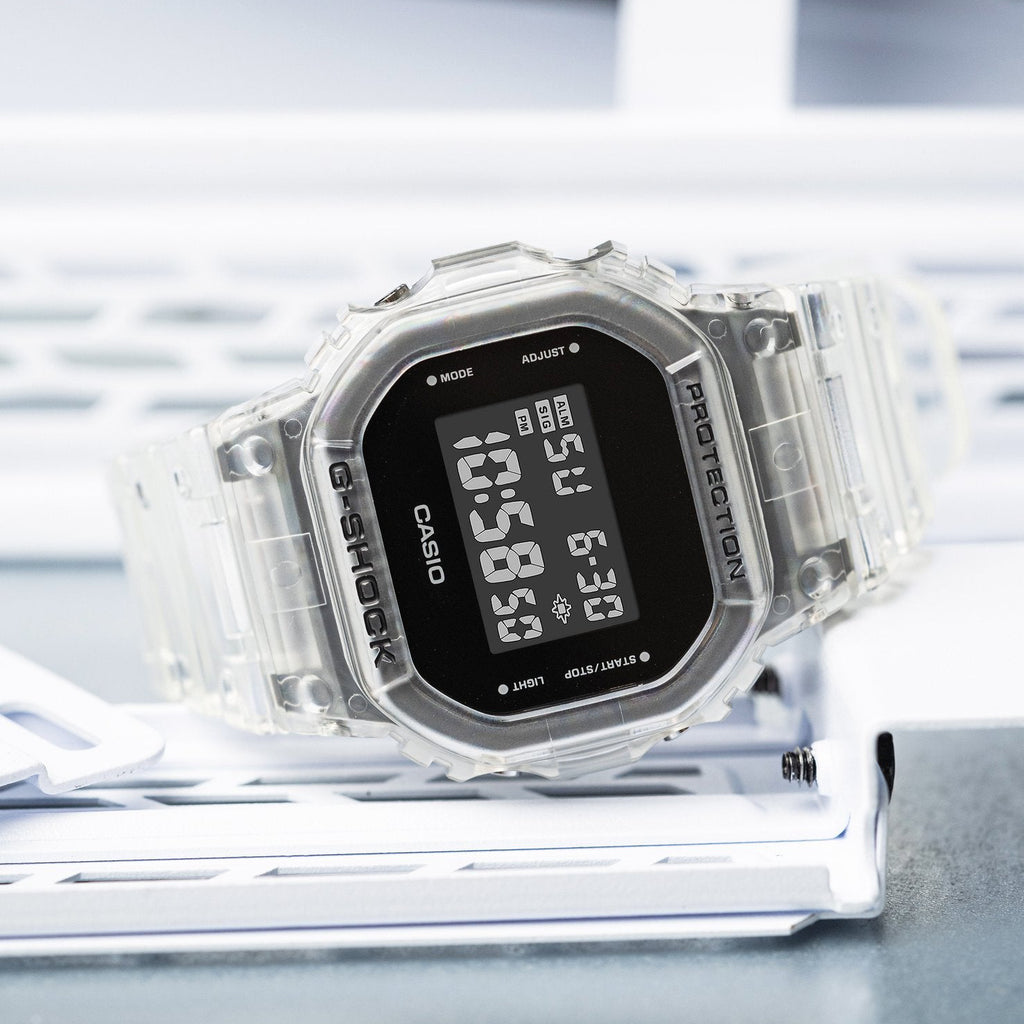 CASIO G-SHOCK DW-5600SKE-7DR - TIMELESS SILVER STYLE & ADVENTURE-READY PERFORMANCE Men's Watch