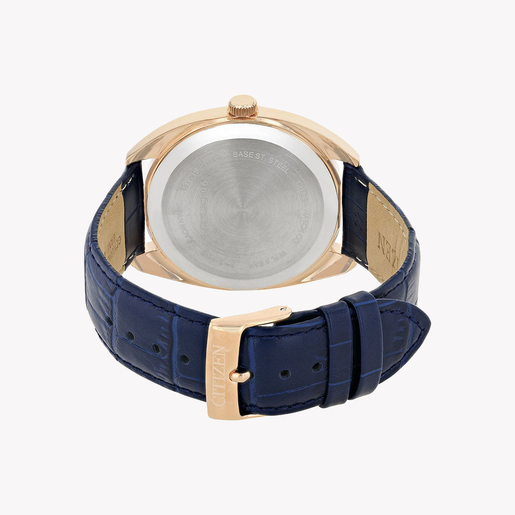 CITIZEN BI5093-01L - ELEGANT BLUE DIAL MEN'S WATCH WITH GOLD STAINLESS STEEL CASE