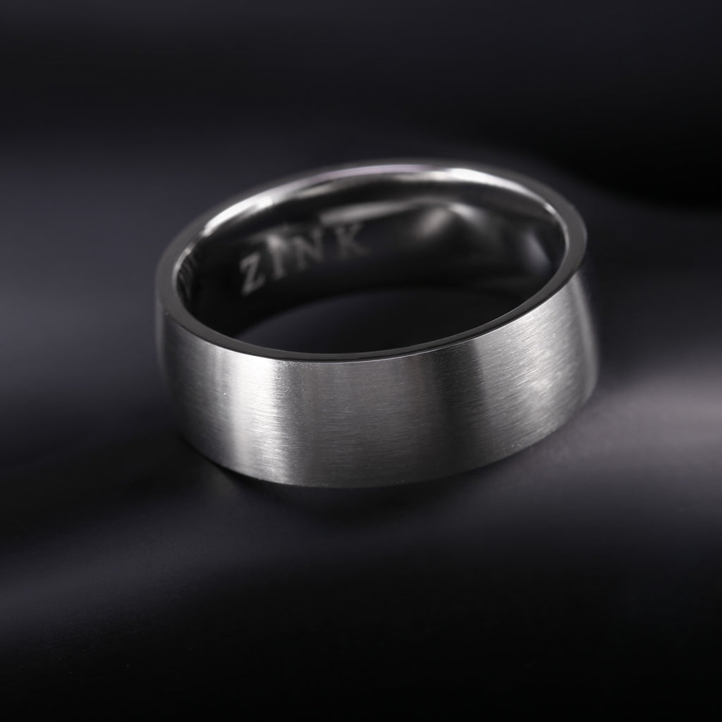 ZINK Men's Silver Stainless Steel Ring | ZJRG001SP