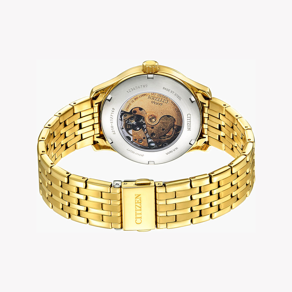 CITIZEN NJ0112-80E - BOLD ELEGANCE MEN'S AUTOMATIC WATCH WITH GOLD TONE STAINLESS STEEL BAND