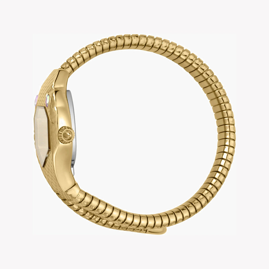JUST CAVALLI Women's Watch with Gold Stainless Steel Case and Gold Stainless Steel Band