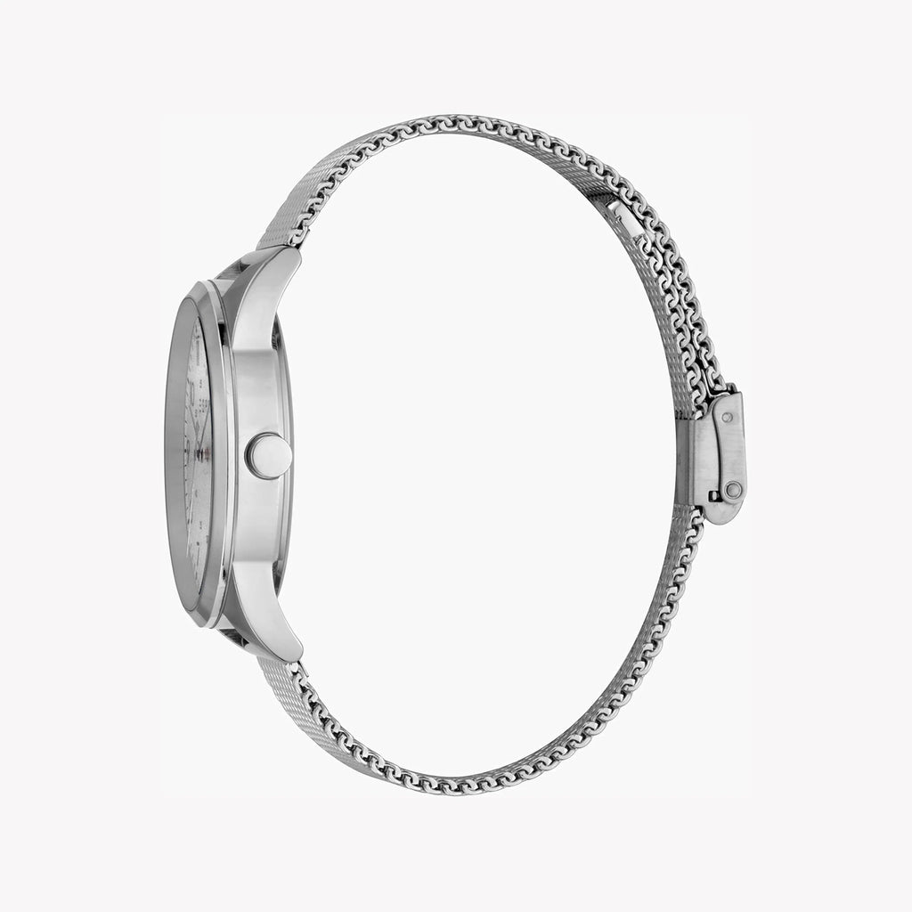 ESPRIT SILVER STAINLESS STEEL ROUND - TIMELESS ELEGANCE MEN'S WATCH