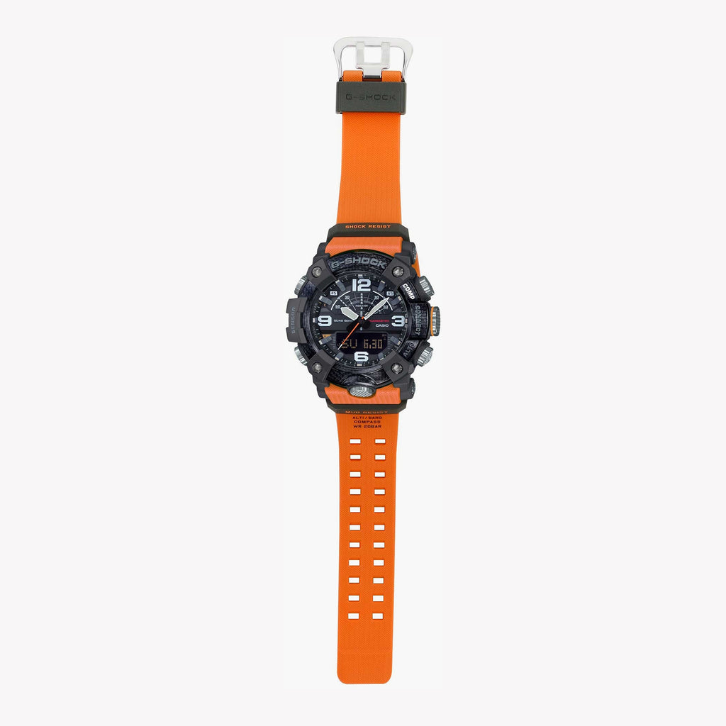 CASIO G-SHOCK GG-B100-1A9DR - ADVENTURER'S XTREME COMPANION Men's Watch with black/orange design, altimeter, and compass
