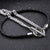 ZINK Men's Silver & Black Stainless Steel & Leather Bracelet | ZJBC023SLPB