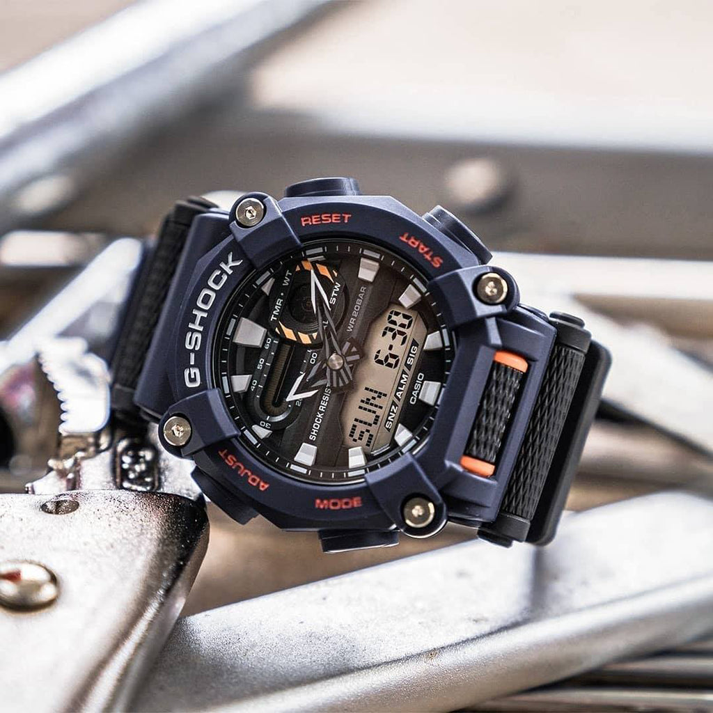 CASIO G-SHOCK GA-900-2ADR DYNAMIC STYLE - RUGGED BLUE & BLACK MEN'S WATCH