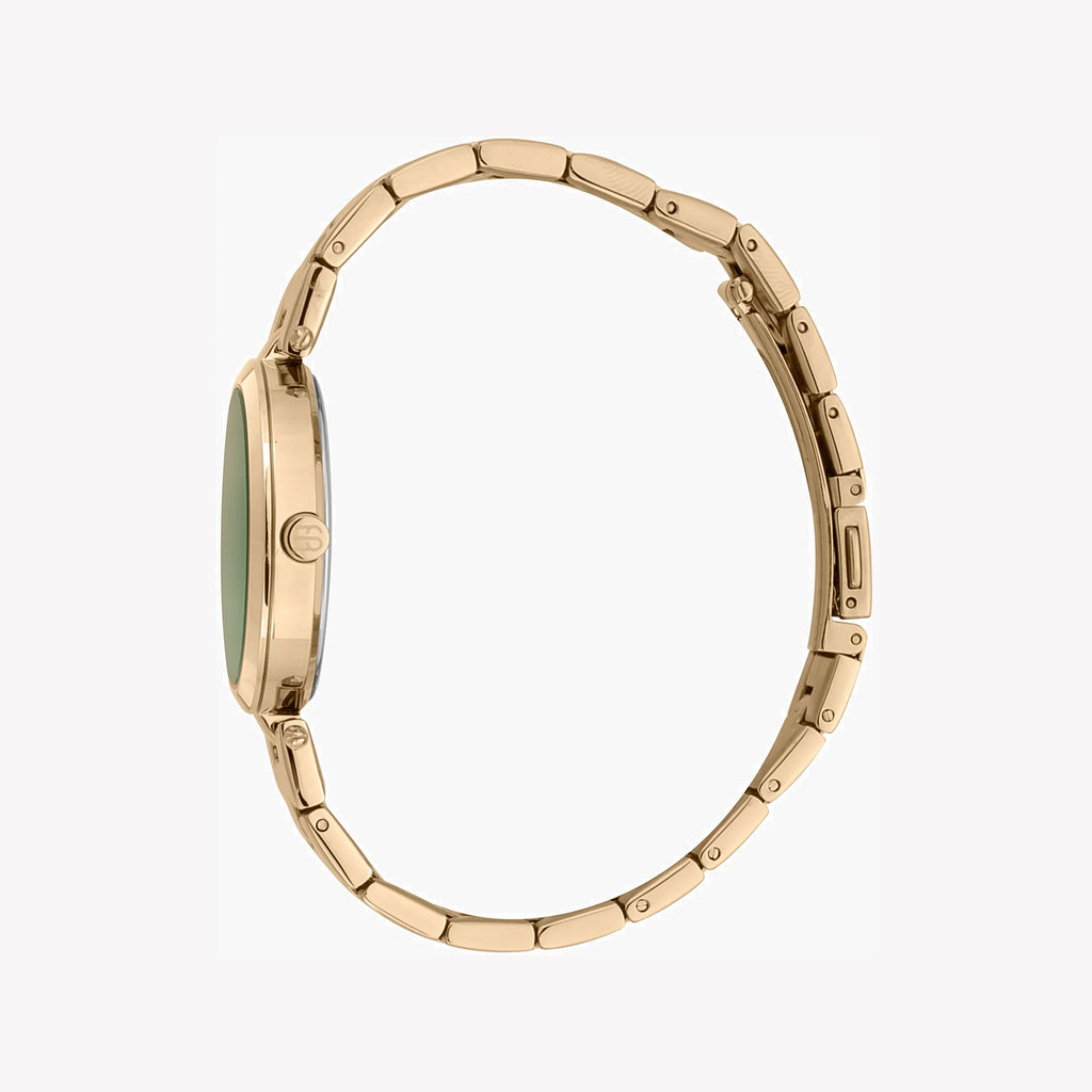 ESPRIT Women's Watch with Gold Stainless Steel Case and Gold Stainless Steel Band