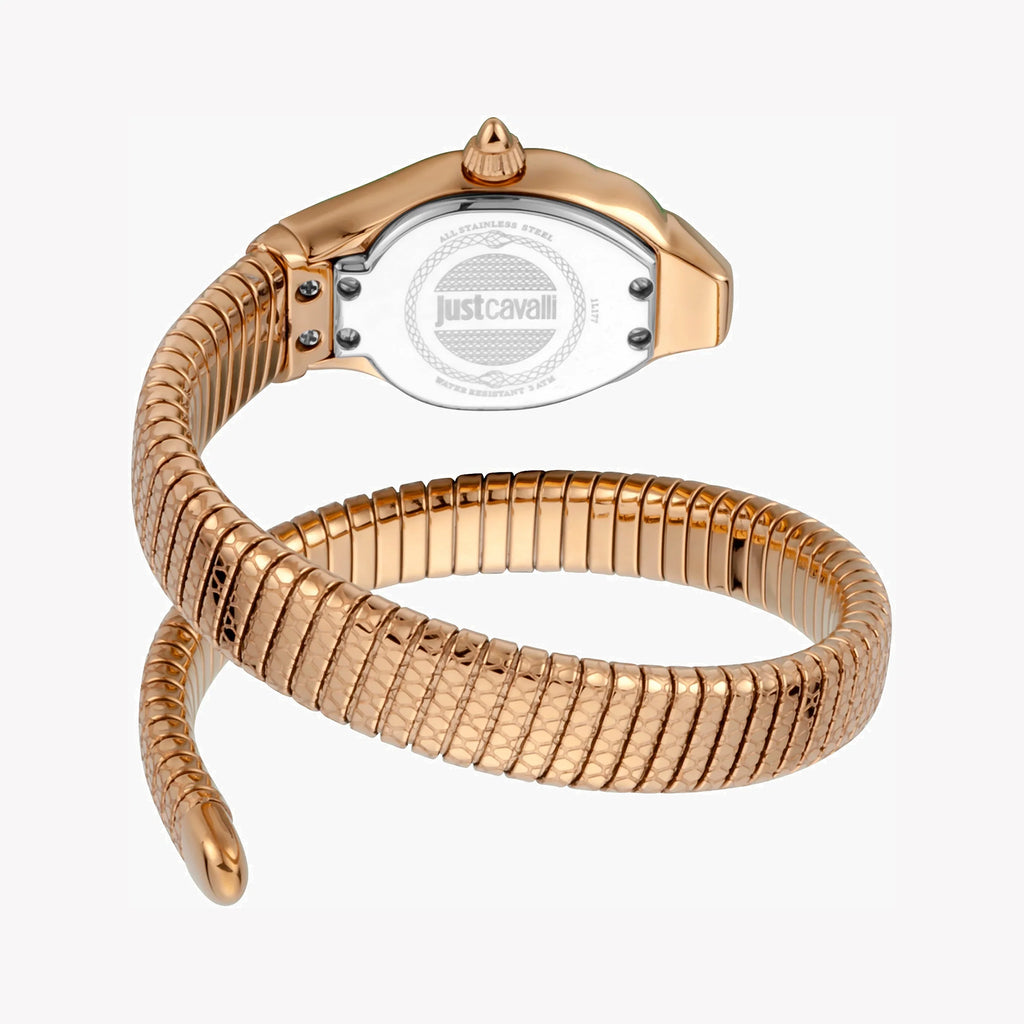 JUST CAVALLI Women's Watch with Rose Gold Stainless Steel Case and Rose Gold Stainless Steel Band