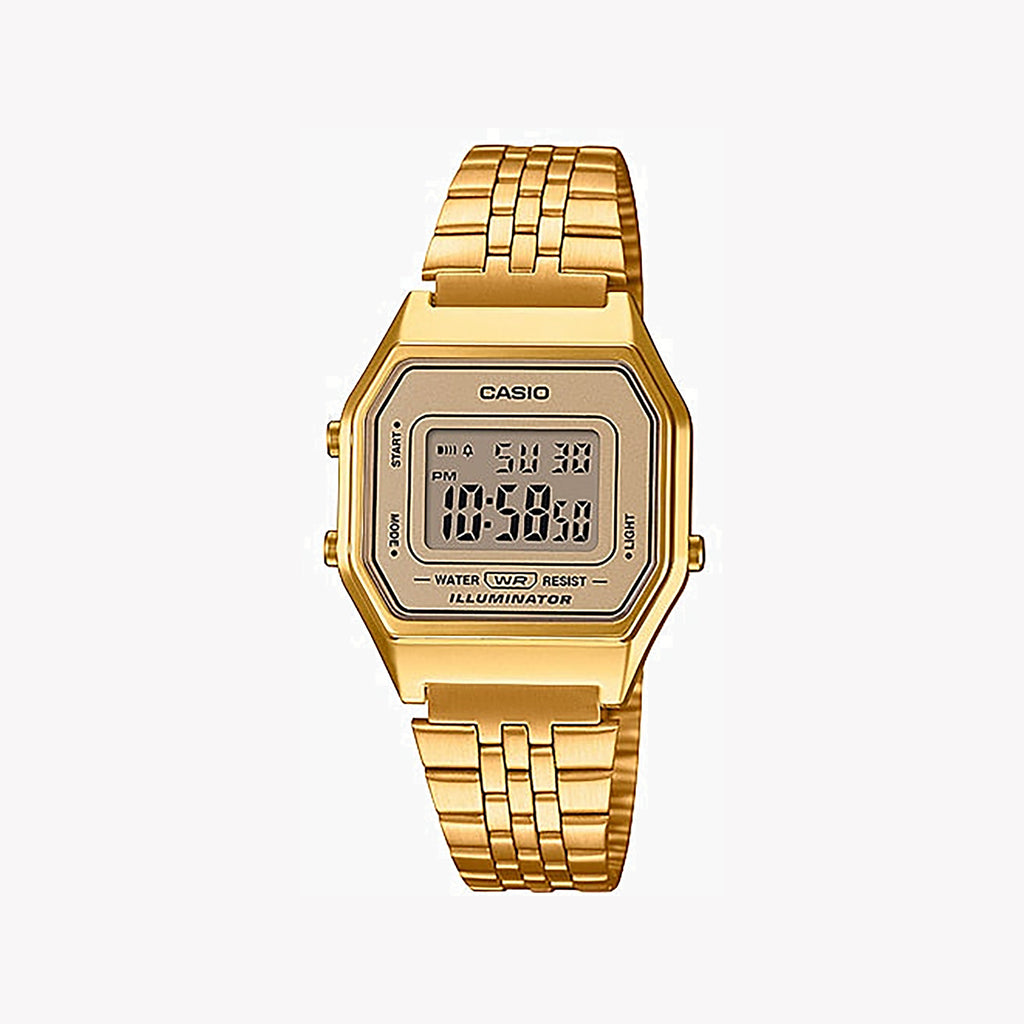 CASIO LA680WGA-9DF ELEGANT GOLD TIMEPIECE - BOLD SOPHISTICATION FOR WOMEN