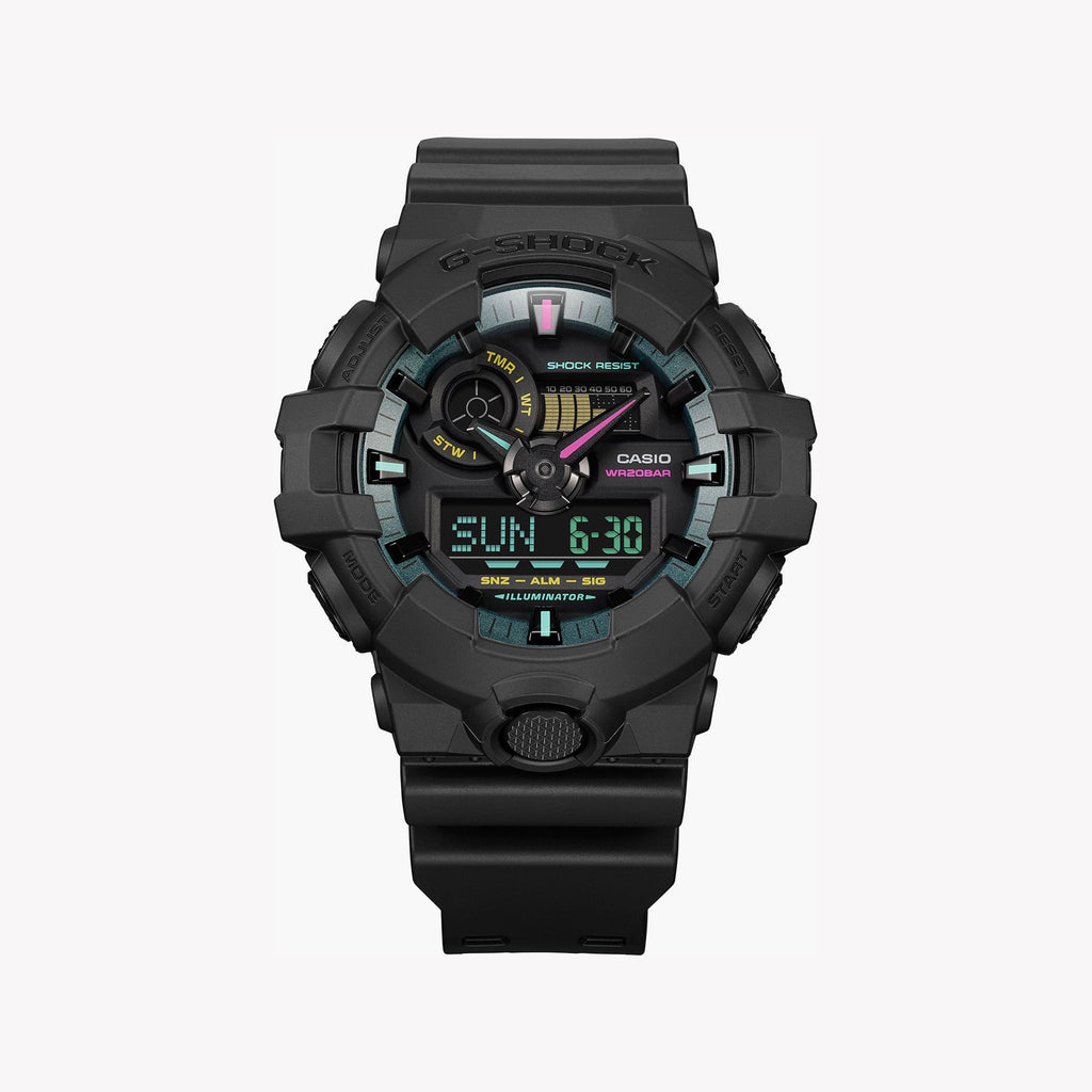 CASIO G-SHOCK GA-700MF-1ADR BLACK MATT SPORT - MEN'S DURABLE TIMEPIECE