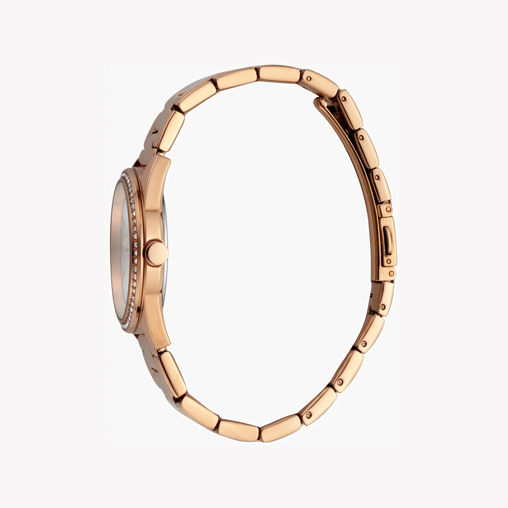 ESPRIT Women's Watch with Rose Gold Stainless Steel Case and Rose Gold Stainless Steel Band