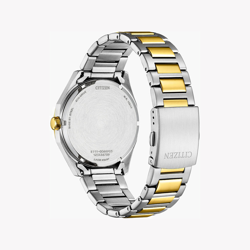 CITIZEN BM7604-80E ELEGANCE - STYLISH MEN'S ECO-DRIVE WATCH IN SILVER WITH BLACK DIAL