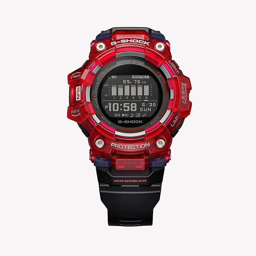 CASIO G-SHOCK GBD-100SM-4A1DR ADVENTURE READY - RUGGED STYLE & FITNESS TRACKING Men's Watch with vibrant red case and sleek black band