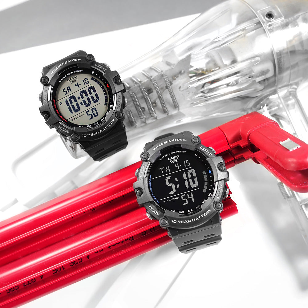 CASIO AE-1500WH-8BVDF BOLD ADVENTURE - MEN'S SPORTY RESIN WATCH WITH MULTI-FUNCTIONAL FEATURES