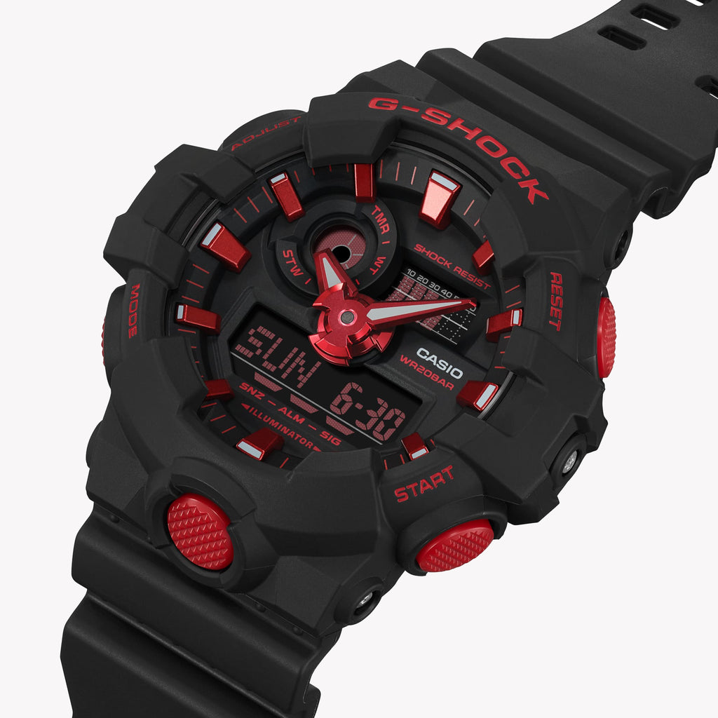CASIO G-SHOCK GA-700BNR-1ADR BOLD BLACK - MEN'S RUGGED STYLE & FUNCTIONALITY