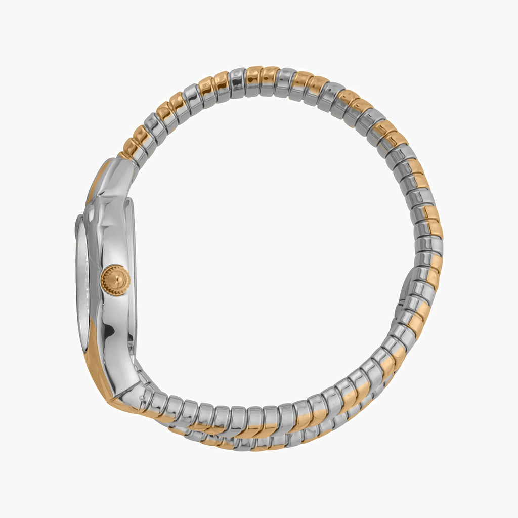 JUST CAVALLI Women's Watch with Silver Stainless Steel Case and Silver & Gold Stainless Steel Band