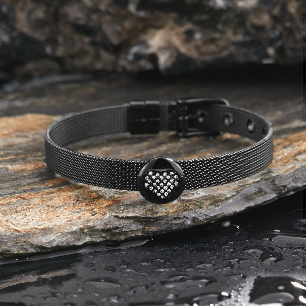 ZINK Women's Black Stainless Steel Bracelet | ZFBR001B4