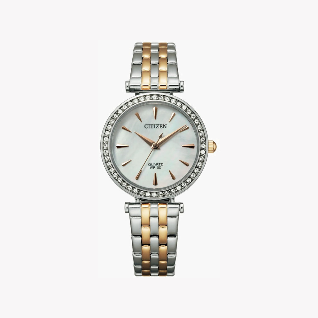 CITIZEN ER0216-59D MODERN SOPHISTICATION - ELEGANT SILVER & GOLD WOMEN'S WATCH