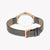 ESPRIT Women's Watch with Rose Gold Stainless Steel Case and Gray Leather Band