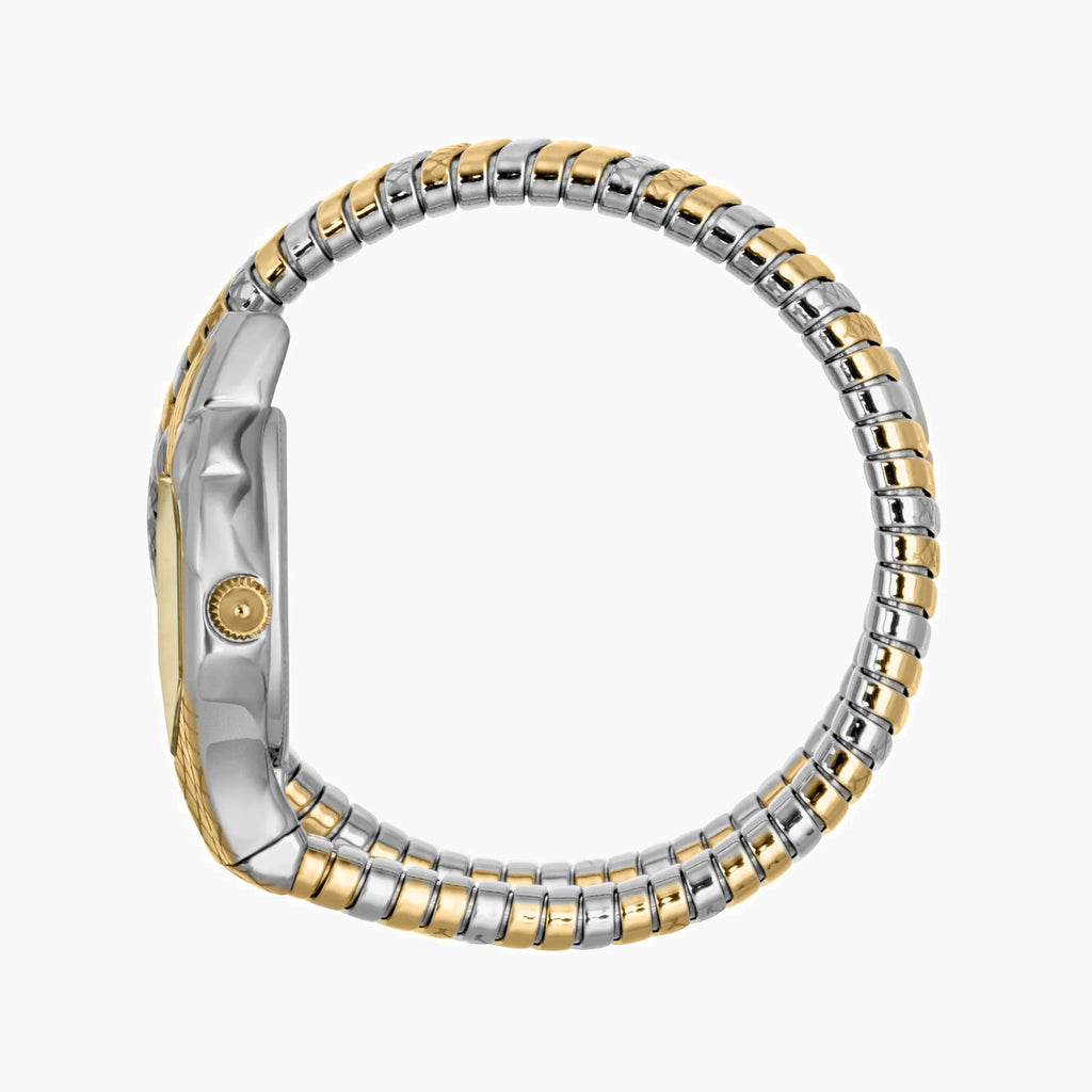 JUST CAVALLI Women's Watch with Silver & Gold Stainless Steel Case and Silver & Gold Stainless Steel Band