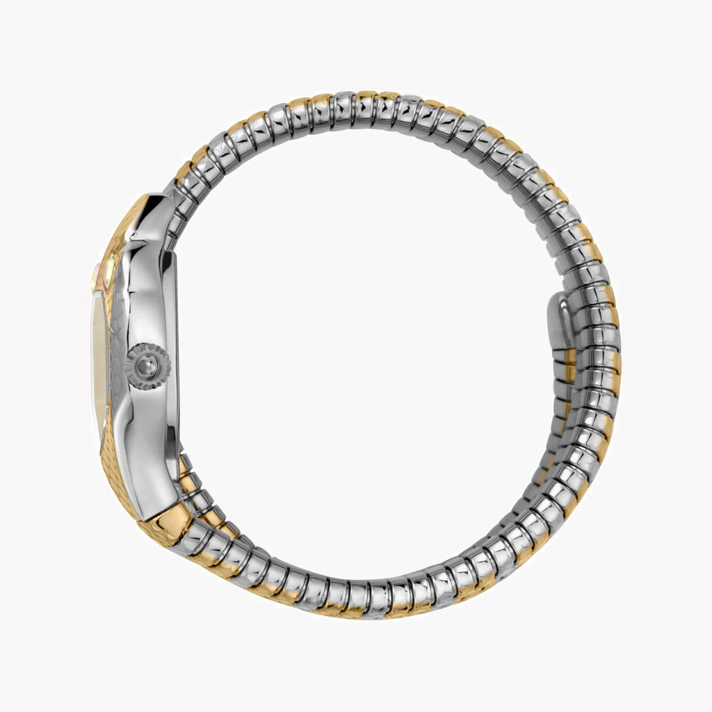 JUST CAVALLI Women's Watch with Silver Stainless Steel Case and Silver & Gold Stainless Steel Band