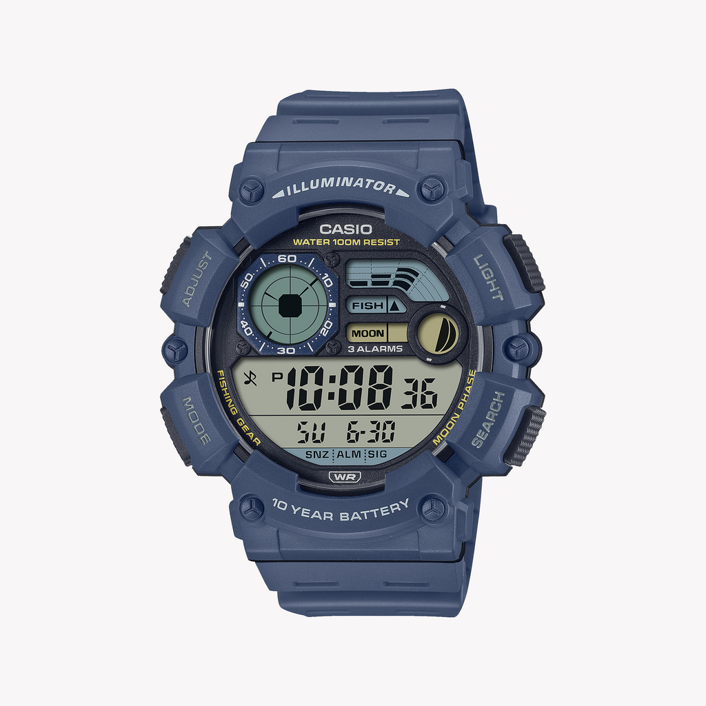 CASIO WS-1500H-2AVDF - DYNAMIC ADVENTURE SERIES Men's Watch with bold blue resin case and vibrant blue band