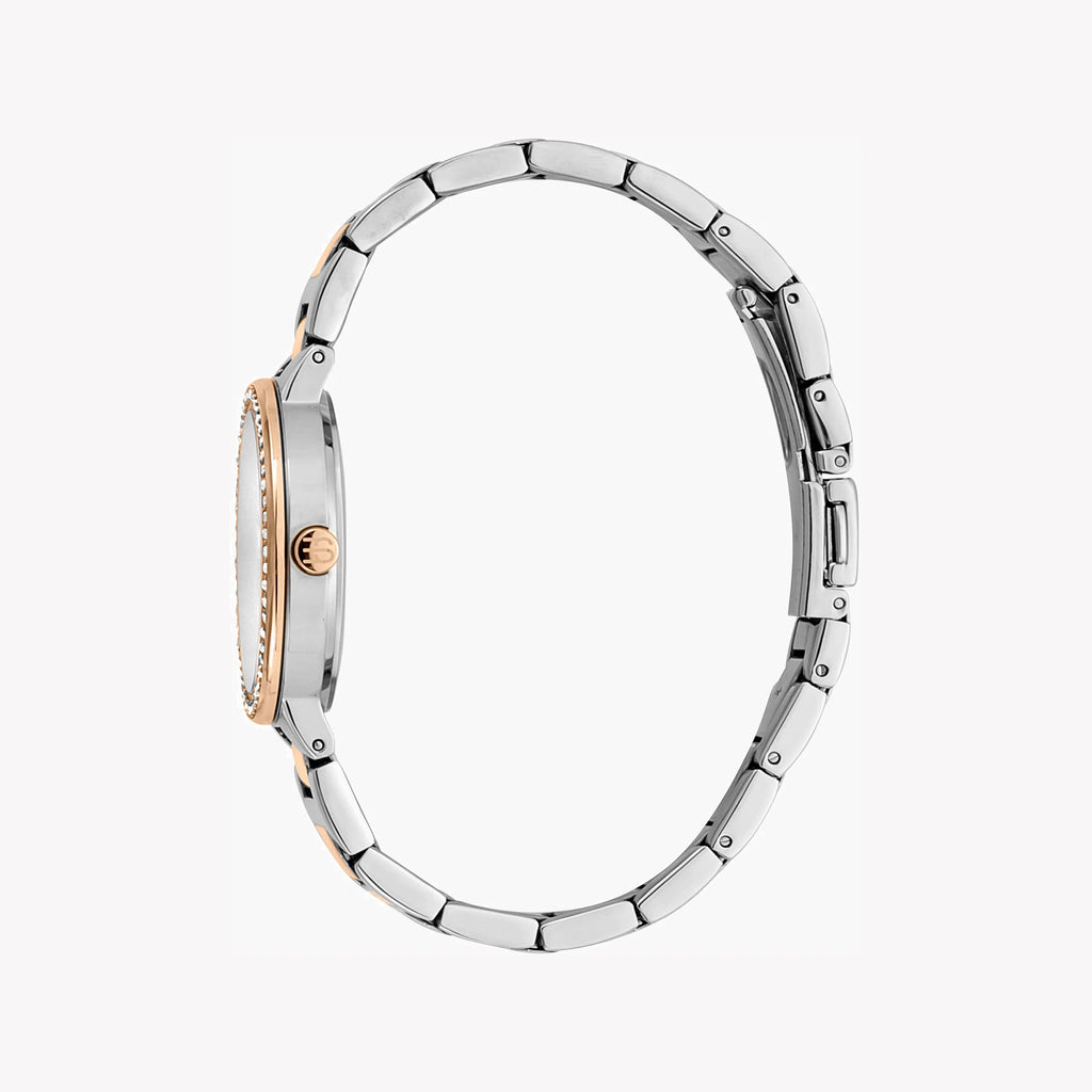 ESPRIT Women's Watch with Silver Stainless Steel Case and Silver & Rose Gold Stainless Steel Band