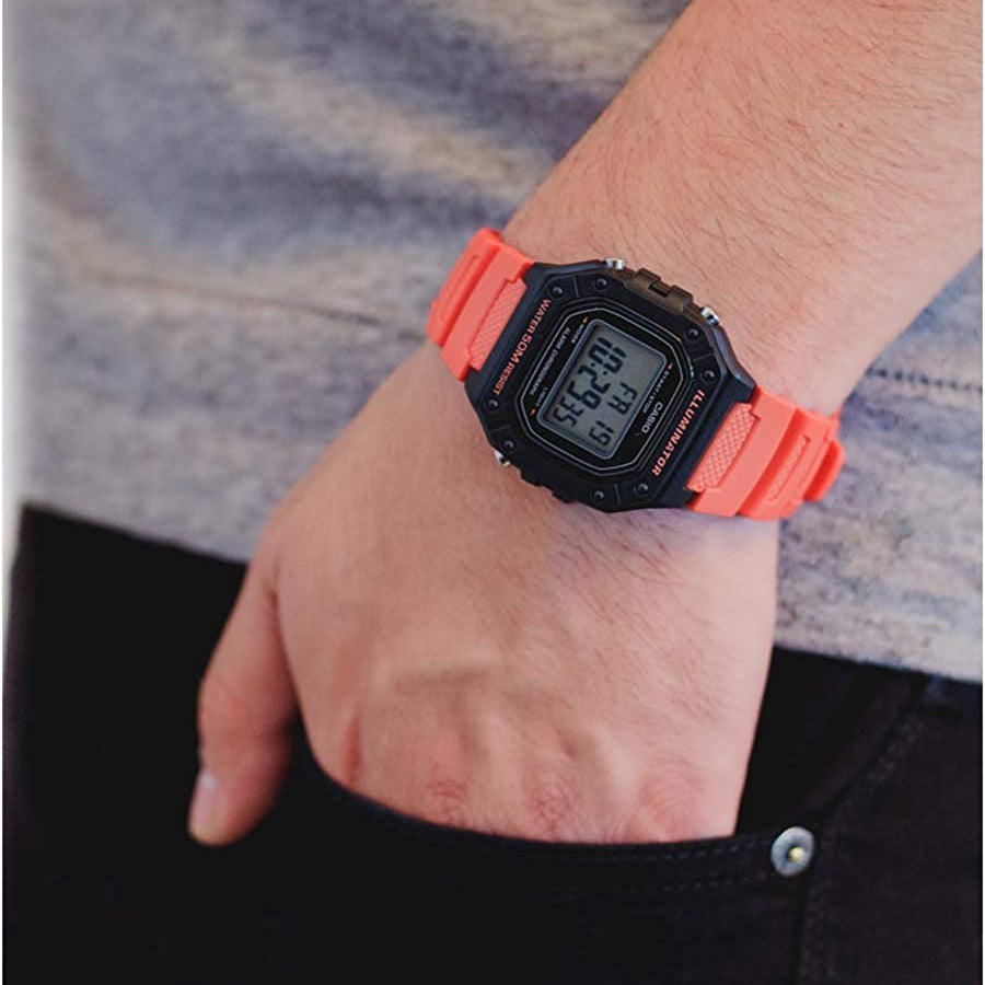 CASIO W-218H-4B2VDF ADVENTURE READY - SPORTY MEN'S WATCH WITH BLACK RESIN BAND