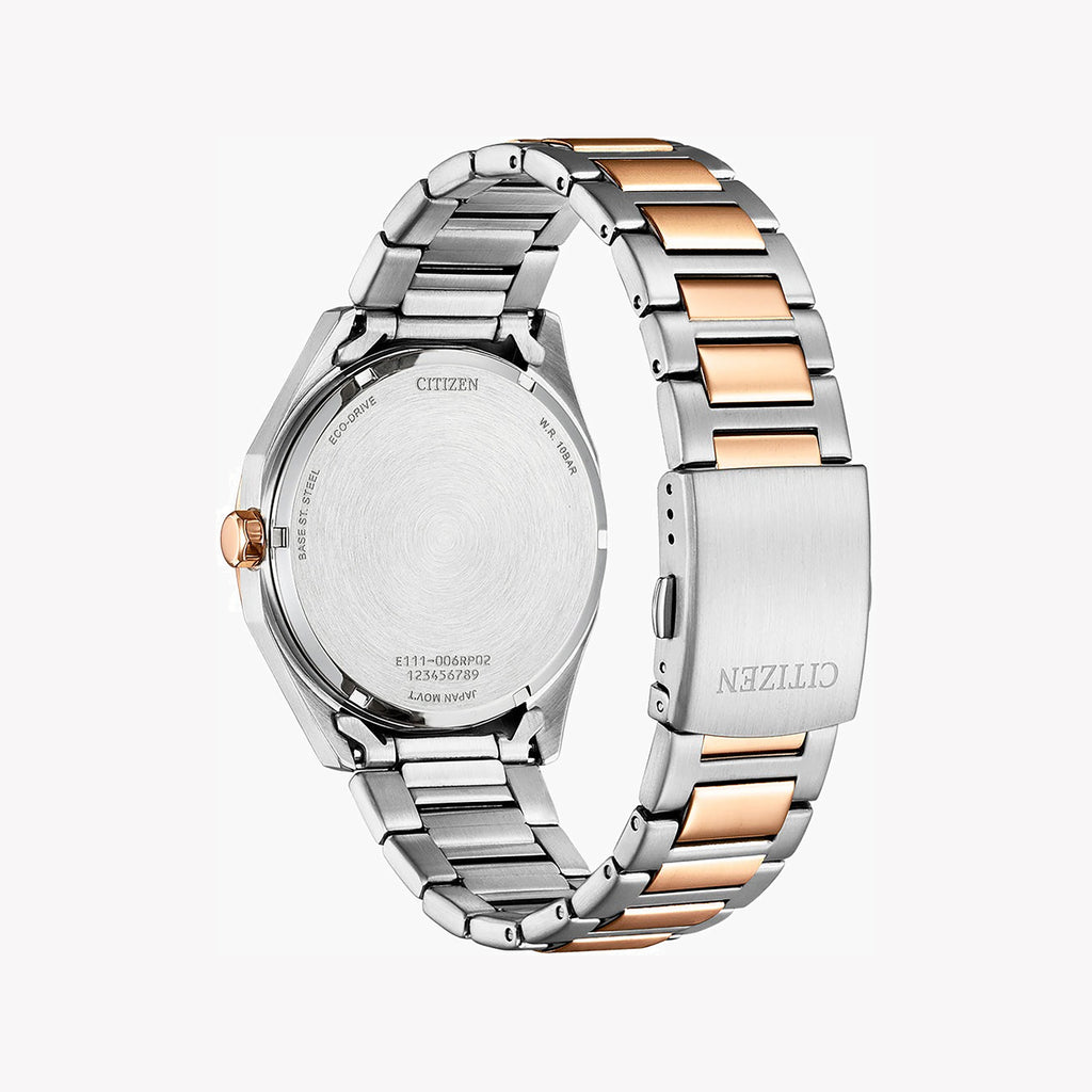 CITIZEN BM7606-84L DYNAMIC PRECISION - ELEGANT ECO-DRIVE MEN'S WATCH with Silver & Rose Gold Accents