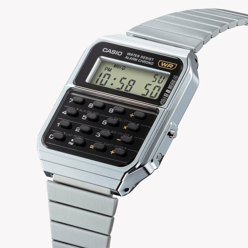 CASIO CA-500WE-1ADF RETRO-FUSION - STYLISH UTILITY WATCH WITH INTEGRATED CALCULATOR