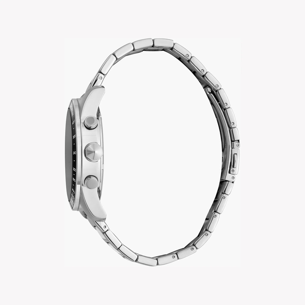 JUST CAVALLI JC1G204M0055 MEN'S ELEGANCE - SILVER STAINLESS STEEL & BLACK DIAL TIMEPIECE