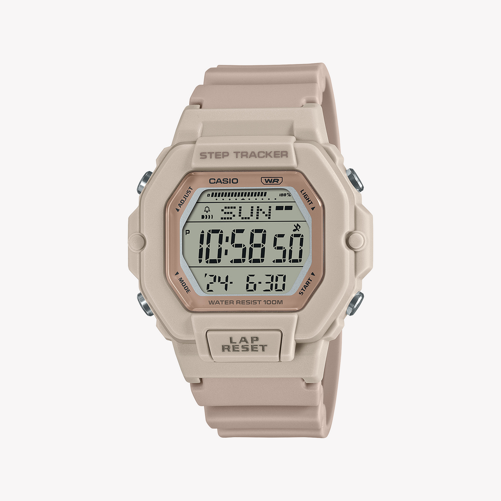 CASIO LWS-2200H-4AVDF ADVENTURE READY - STYLISH & SPORTY WOMEN'S WATCH with Beige Resin Band and Digital Dial