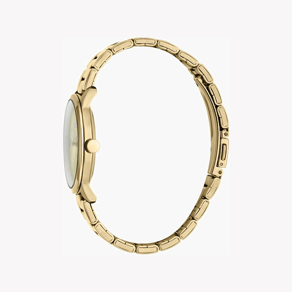 ESPRIT Women's Watch with Gold Stainless Steel Case and Gold Stainless Steel Band