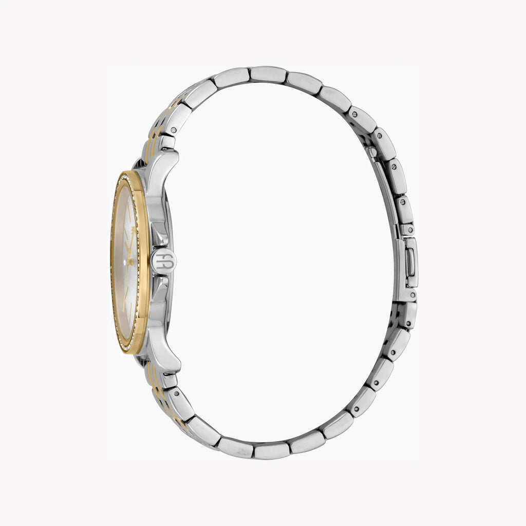 ESPRIT Women's Watch with Silver Stainless Steel Case and Silver & Gold Stainless Steel Band