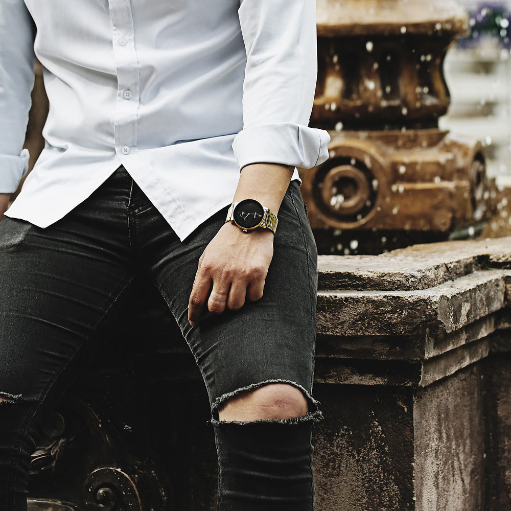 CITIZEN BE9182-57E - BOLD SOPHISTICATION Men's Watch with Gold Tone, Black Dial & Premium Precision