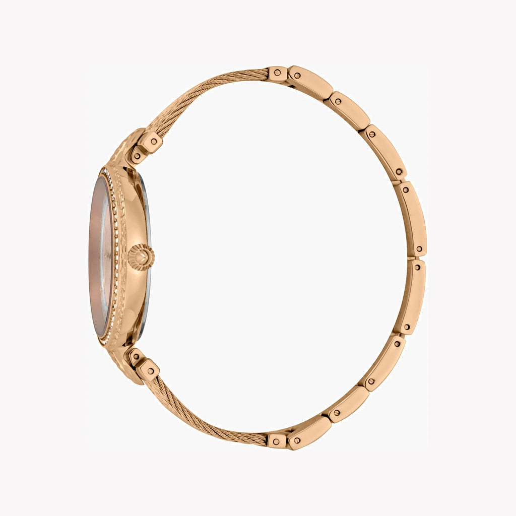 JUST CAVALLI Women's Watch with Rose Gold Stainless Steel Case and Rose Gold Stainless Steel Band
