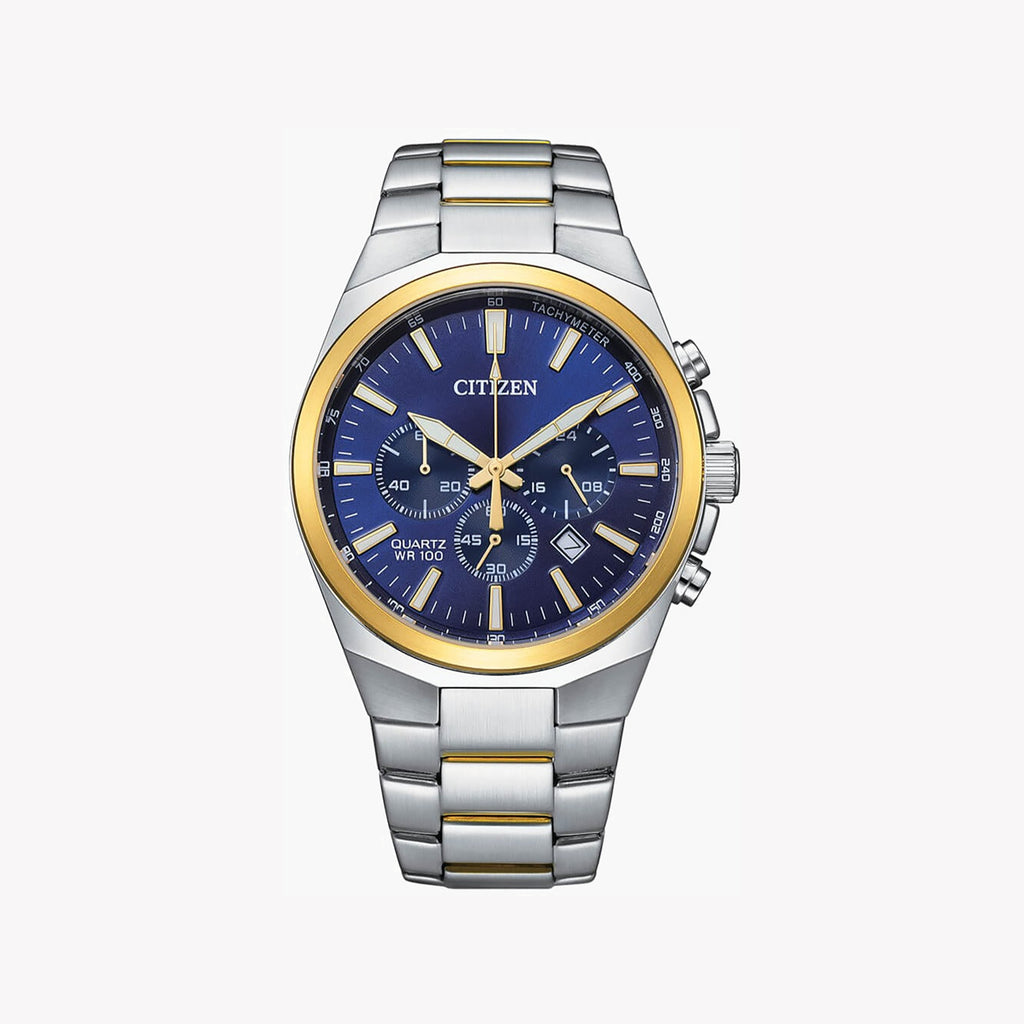 CITIZEN AN8176-52L ELEGANCE CHRONOGRAPH - MEN'S STAINLESS STEEL TIMEPIECE WITH BLUE DIAL