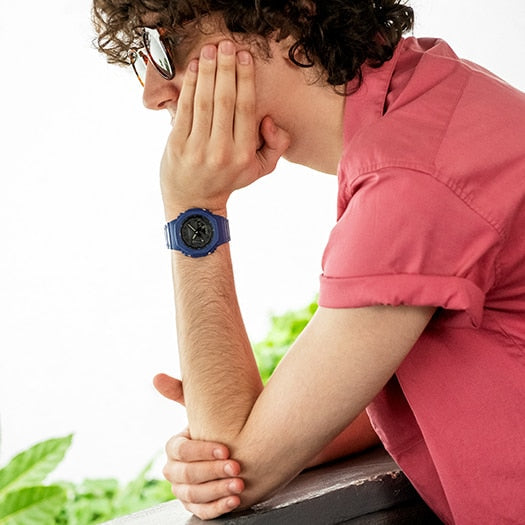 CASIO G-SHOCK GA-2100-7ADR OAK - CHIC RESILIENCE MEN'S WATCH with White Resin Band and Sleek Design