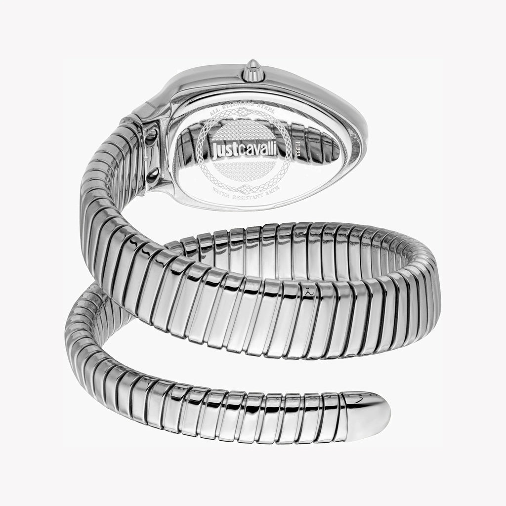 JUST CAVALLI Women's Watch with Silver Stainless Steel Case and Silver Stainless Steel Band