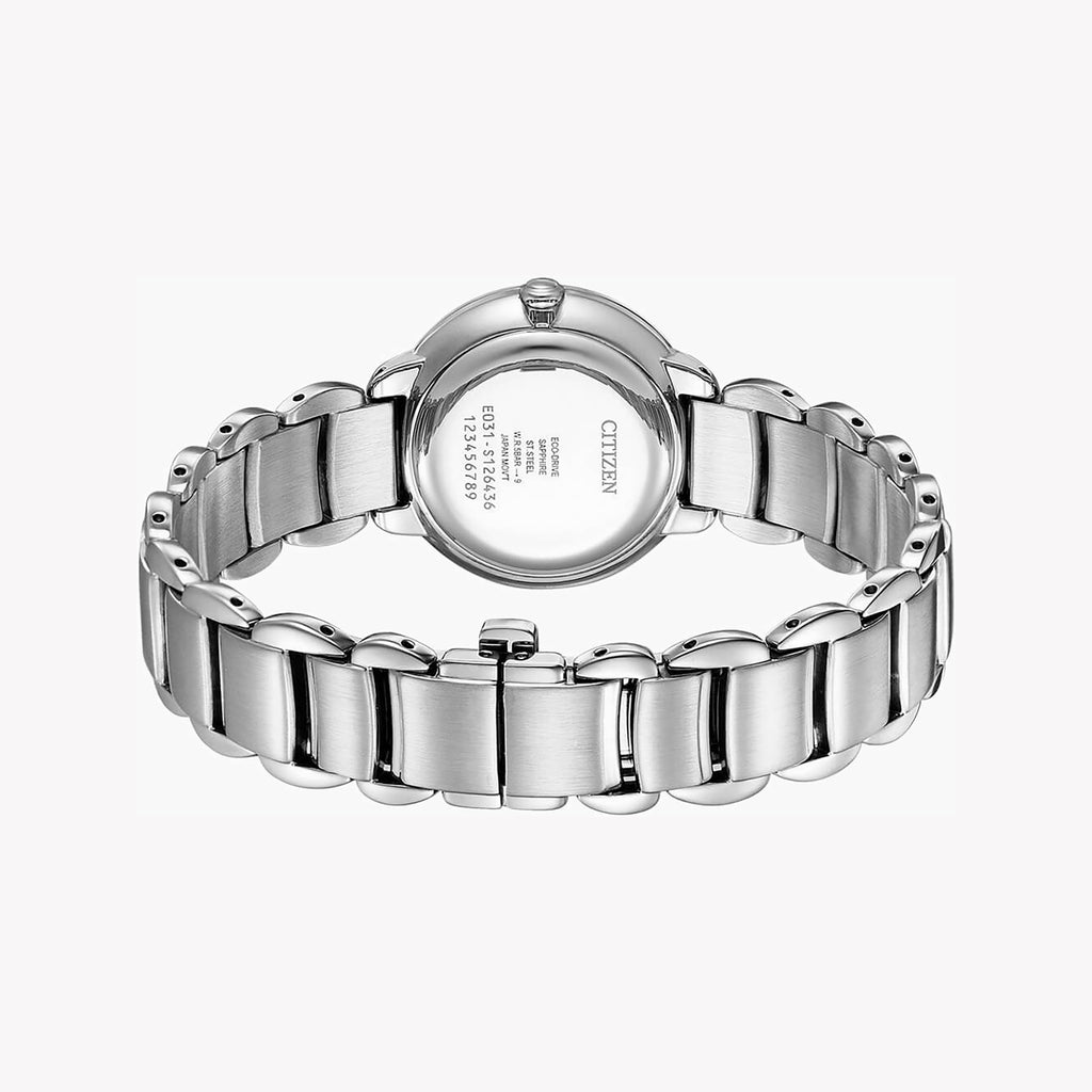 CITIZEN EM0920-86L - ELEGANT TIMEKEEPER FOR THE MODERN WOMAN - STUNNING SILVER & BLUE DESIGN