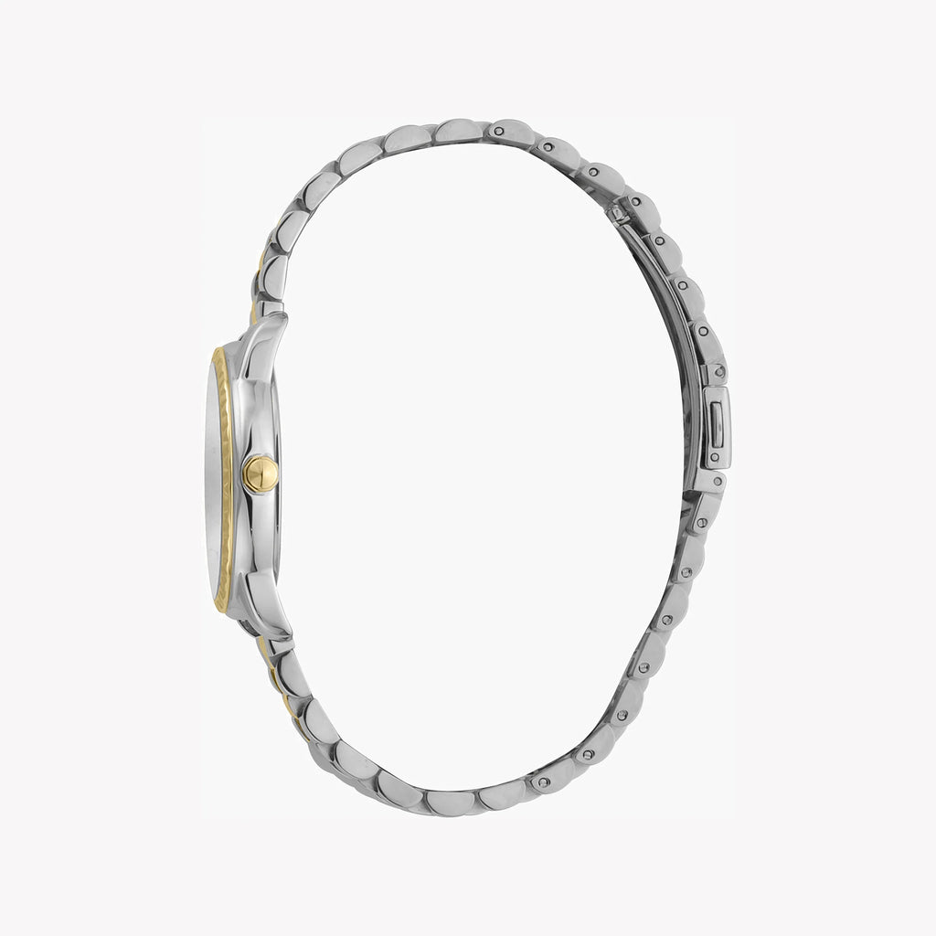 JUST CAVALLI Women's Watch with Silver Stainless Steel Case and Silver & Gold Stainless Steel Band