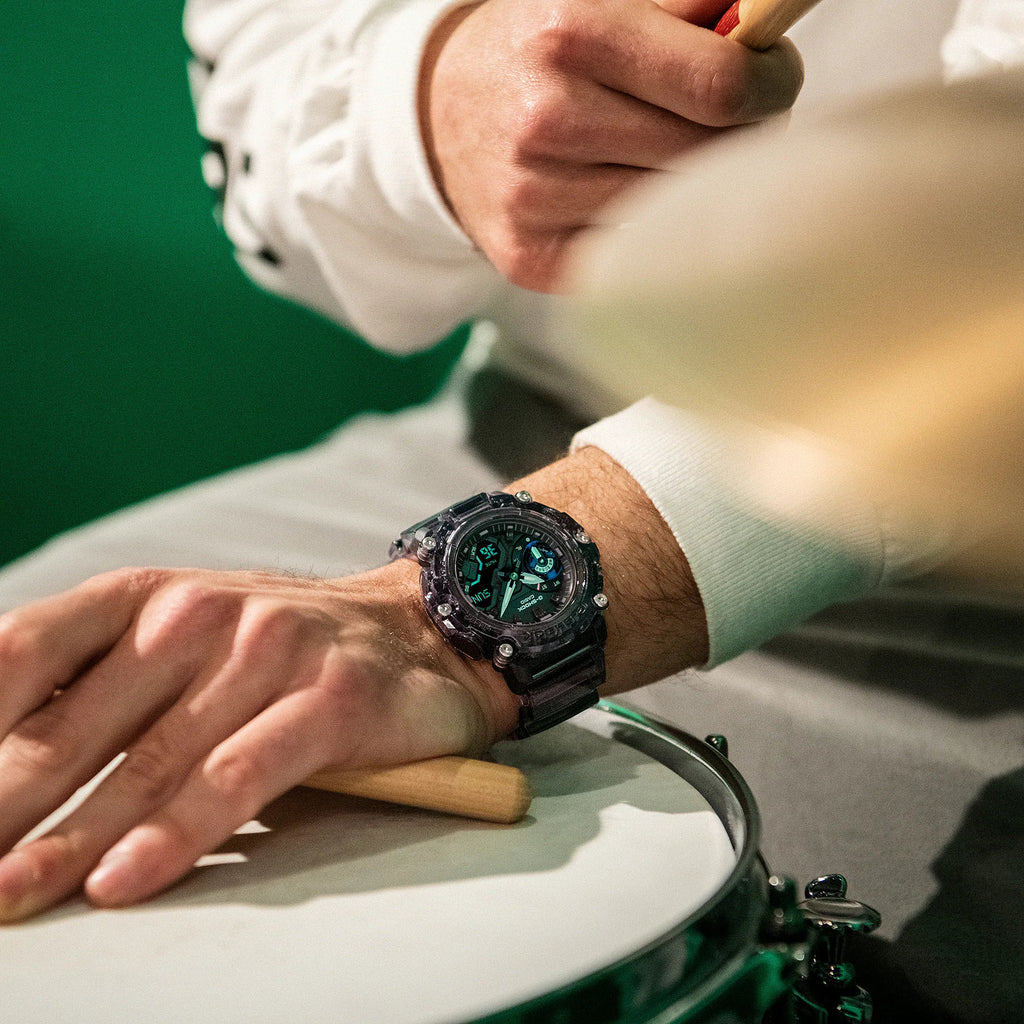 CASIO G-SHOCK GA-2200SKL-8ADR - BOLD BLACK RUGGED TIMEPIECE FOR MEN