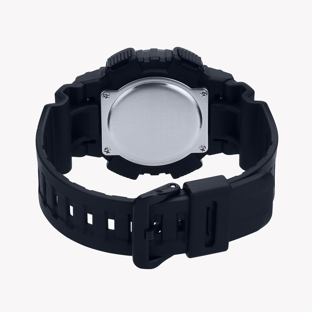 CASIO AEQ-110W-1A3VDF MEN'S SPORTY ELEGANCE - ROSE GOLD & BLACK RESIN TIMEPIECE