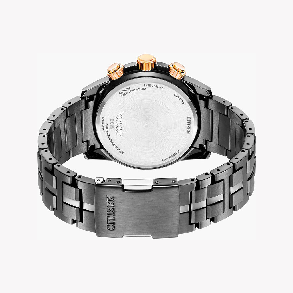 CITIZEN Eco-Drive CB5884-88H - BOLD PERFORMANCE MEN'S WATCH with BLACK STAINLESS STEEL and MULTIFUNCTIONAL FEATURES