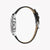 ESPRIT MEN'S TIMELESS ELEGANCE - BLACK LEATHER & SILVER DIAL STAINLESS STEEL WATCH