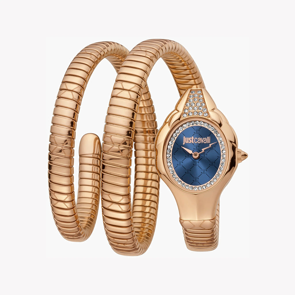 JUST CAVALLI Women's Watch with Rose Gold Stainless Steel Case and Rose Gold Stainless Steel Band